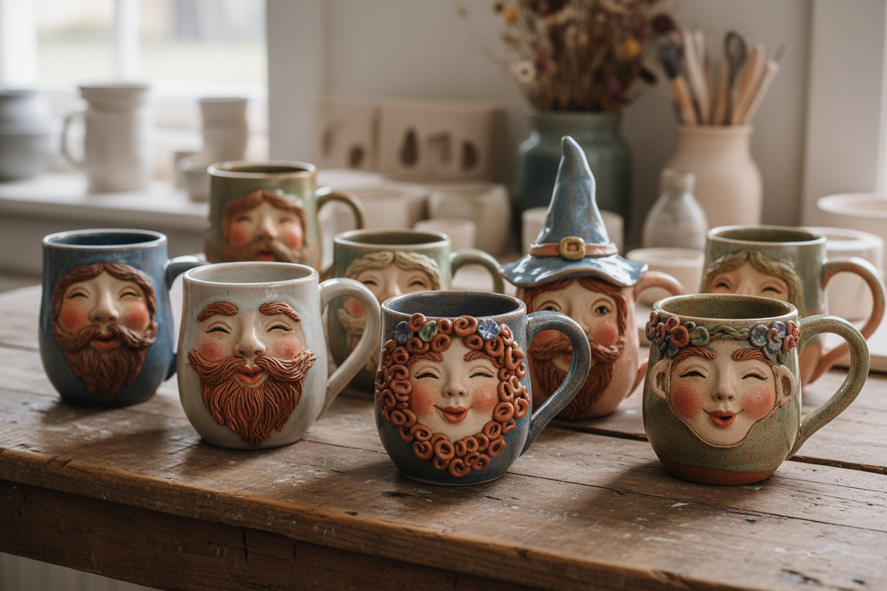 Custom Clay Doll Mugs